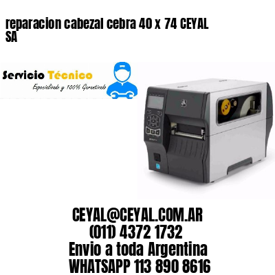 reparacion cabezal cebra 40 x 74 CEYAL SA