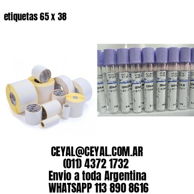 etiquetas 65 x 38