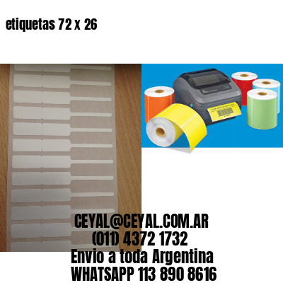 etiquetas 72 x 26