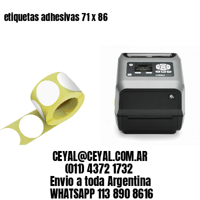 etiquetas adhesivas 71 x 86
