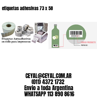 etiquetas adhesivas 73 x 58