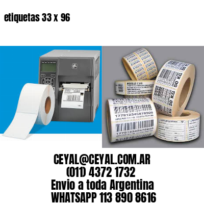 etiquetas 33 x 96