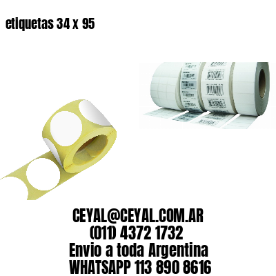 etiquetas 34 x 95