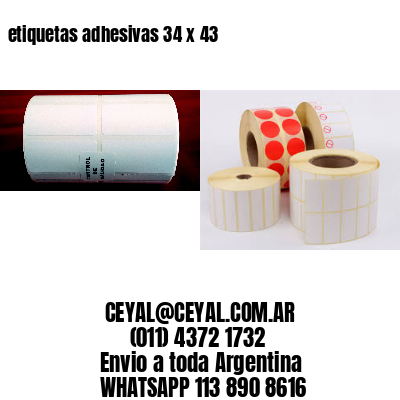 etiquetas adhesivas 34 x 43