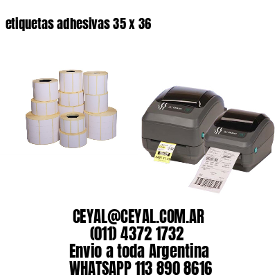 etiquetas adhesivas 35 x 36