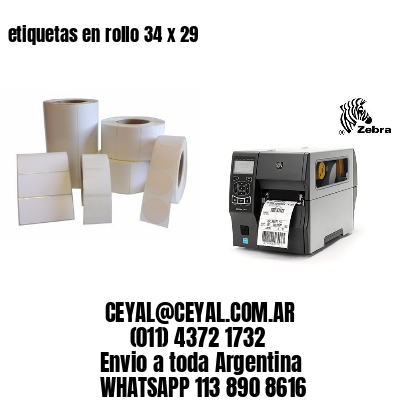 etiquetas en rollo 34 x 29