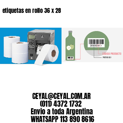 etiquetas en rollo 36 x 28