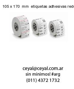 105 x 170  mm  etiquetas adhesivas redondas