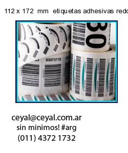 112 x 172  mm  etiquetas adhesivas redondas