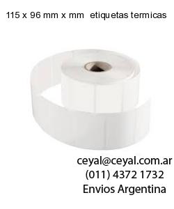 115 x 96 mm x mm  etiquetas termicas