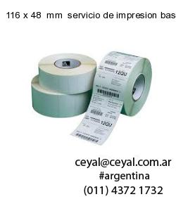 116 x 48  mm  servicio de impresion base de datos