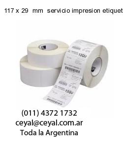 117 x 29  mm  servicio impresion etiquetas numeradas