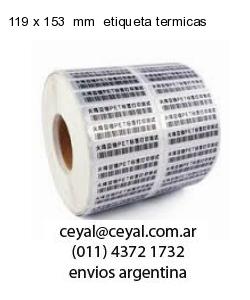 119 x 153  mm  etiqueta termicas