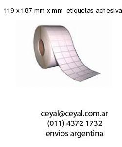 119 x 187 mm x mm  etiquetas adhesivas textiles
