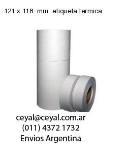 121 x 118  mm  etiqueta termica