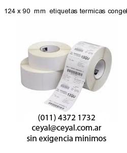 124 x 90  mm  etiquetas termicas congelados
