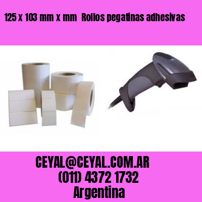 125 x 103 mm x mm  Rollos pegatinas adhesivas