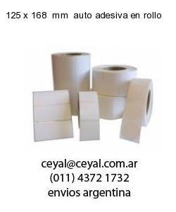 125 x 168  mm  auto adesiva en rollo
