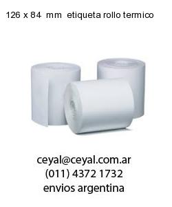 126 x 84  mm  etiqueta rollo termico
