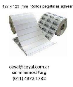 127 x 123  mm  Rollos pegatinas adhesivas