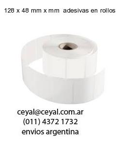 128 x 48 mm x mm  adesivas en rollos