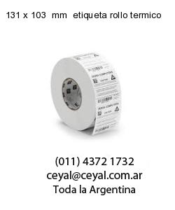 131 x 103  mm  etiqueta rollo termico