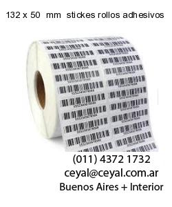 132 x 50  mm  stickes rollos adhesivos