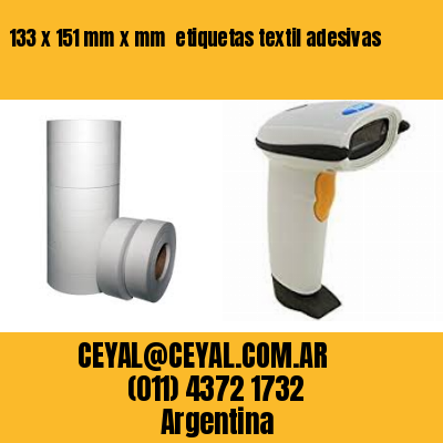 133 x 151 mm x mm  etiquetas textil adesivas