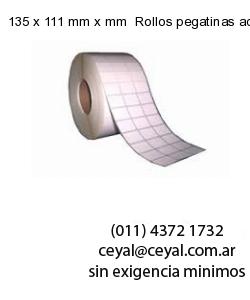 135 x 111 mm x mm  Rollos pegatinas adhesivas