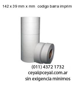 142 x 39 mm x mm  codigo barra imprimir