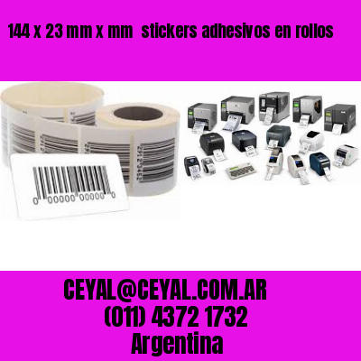 144 x 23 mm x mm  stickers adhesivos en rollos