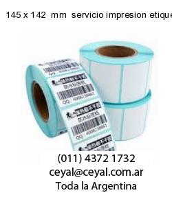 145 x 142  mm  servicio impresion etiquetas numeradas