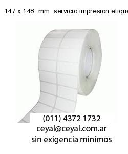 147 x 148  mm  servicio impresion etiquetas opp