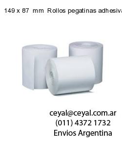 149 x 87  mm  Rollos pegatinas adhesivas