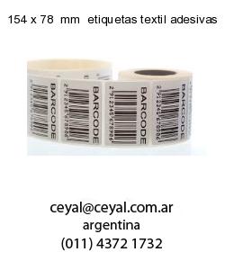 154 x 78  mm  etiquetas textil adesivas