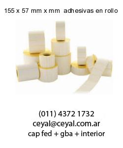 155 x 57 mm x mm  adhesivas en rollo