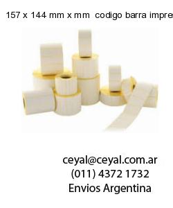 157 x 144 mm x mm  codigo barra impreso