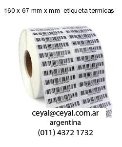 160 x 67 mm x mm  etiqueta termicas