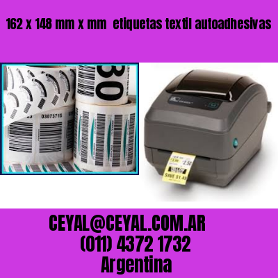 162 x 148 mm x mm  etiquetas textil autoadhesivas