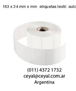 163 x 34 mm x mm  etiquetas textil  auto adhesiva