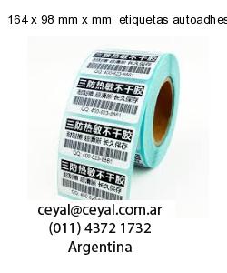 164 x 98 mm x mm  etiquetas autoadhesivas redondas