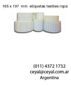 165 x 197  mm  etiquetas textiles ropa