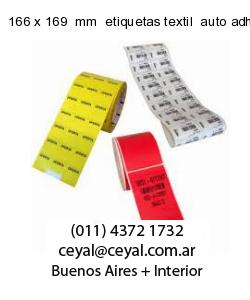 166 x 169  mm  etiquetas textil  auto adhesiva