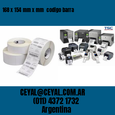 168 x 154 mm x mm  codigo barra