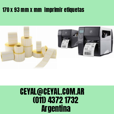 170 x 93 mm x mm  imprimir etiquetas