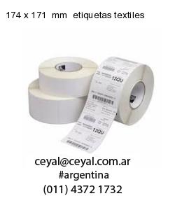 174 x 171  mm  etiquetas textiles