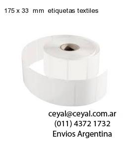 175 x 33  mm  etiquetas textiles