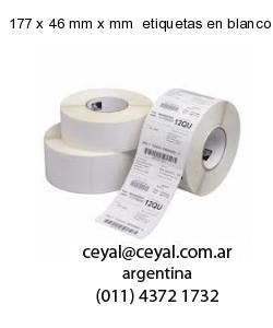 177 x 46 mm x mm  etiquetas en blanco