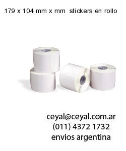 179 x 104 mm x mm  stickers en rollo
