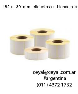 182 x 130  mm  etiquetas en blanco rectangulares